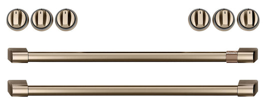 Ensemble de poignées et de boutons en bronze brossé pour cuisinière à induction Café - CXFCHHKPMBZ|CXFCHHBZ