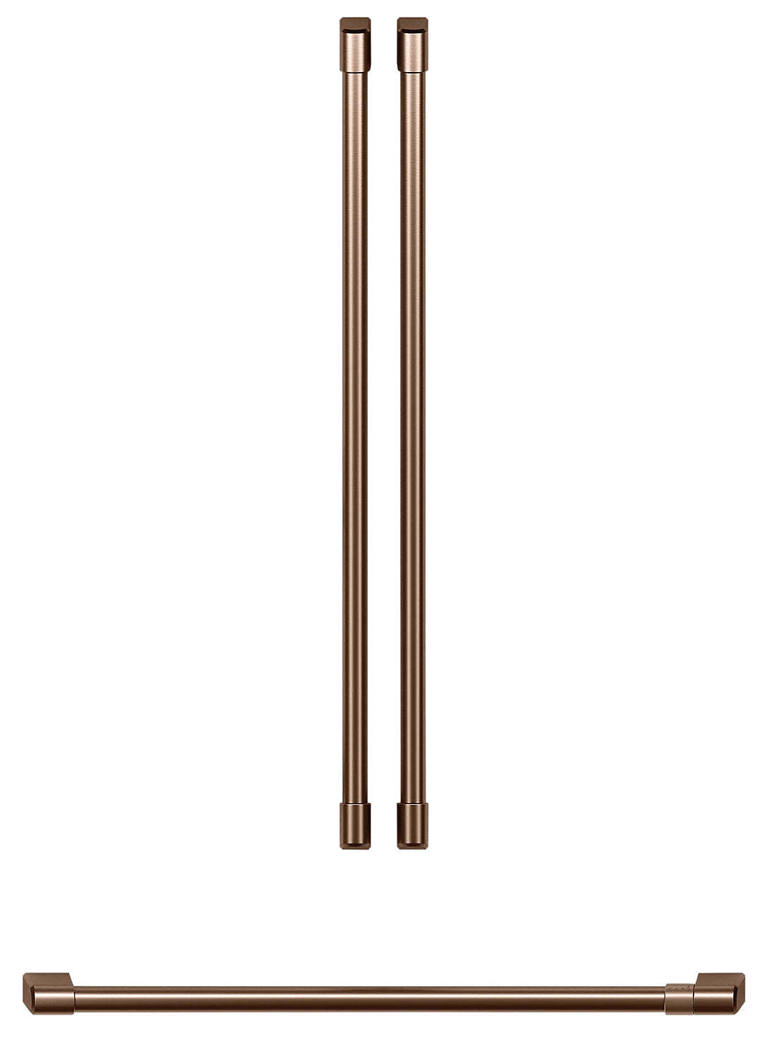 Poignées en cuivre brossé pour réfrigérateur à portes françaises Café - CXLB3H3PMCU|Poignées en cuivre brossé pour réfrigérateur à portes françaises Café - CXLB3H3PMCU|CXLB3HCU