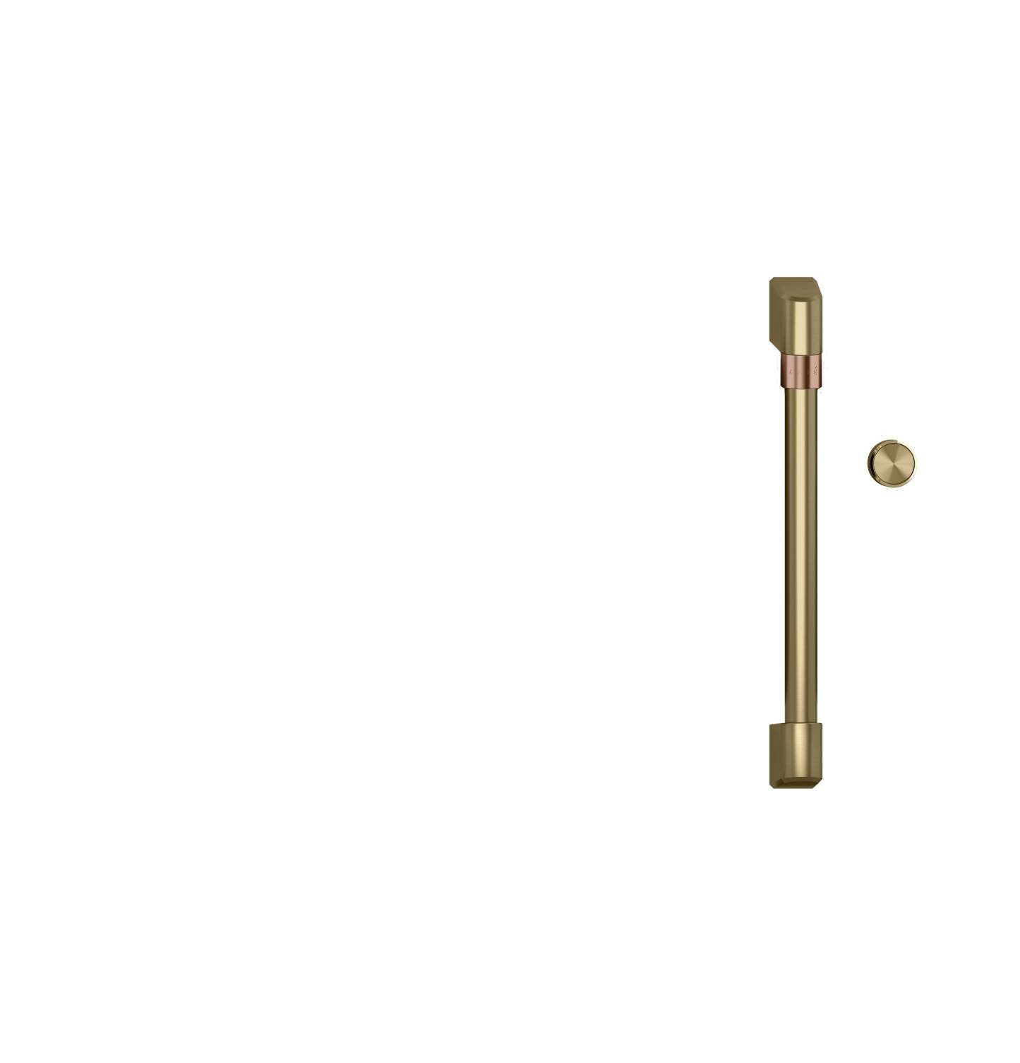 Café Brushed Brass Handle and Knob Kit for Microwave - CXOTRHKPMCG|Trousse de poignée et de bouton Café en laiton brossé pour four à micro-ondes - CXOTRHKPMCG