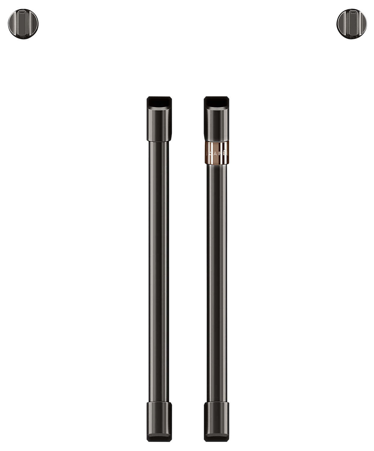 Café French-Door Wall Oven Brushed Black Knobs and Handles - CXWSFHKPMBT|Poignées et boutons noir brossé pour quatre murales à portes françaises Café - CXWSFHKPMBT|CXWSFHBT