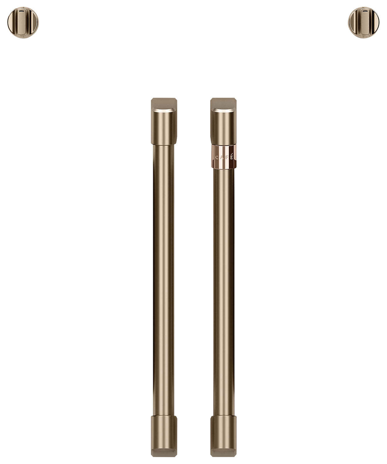 Café French-Door Wall Oven Brushed Bronze Knobs and Handles - CXWSFHKPMBZ|Poignées et boutons bronze brossé pour four mural à portes françaises Café - CXWSFHKPMBZ|CXWSFHBZ