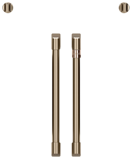 Café French-Door Wall Oven Brushed Bronze Knobs and Handles - CXWSFHKPMBZ|Poignées et boutons bronze brossé pour four mural à portes françaises Café - CXWSFHKPMBZ|CXWSFHBZ