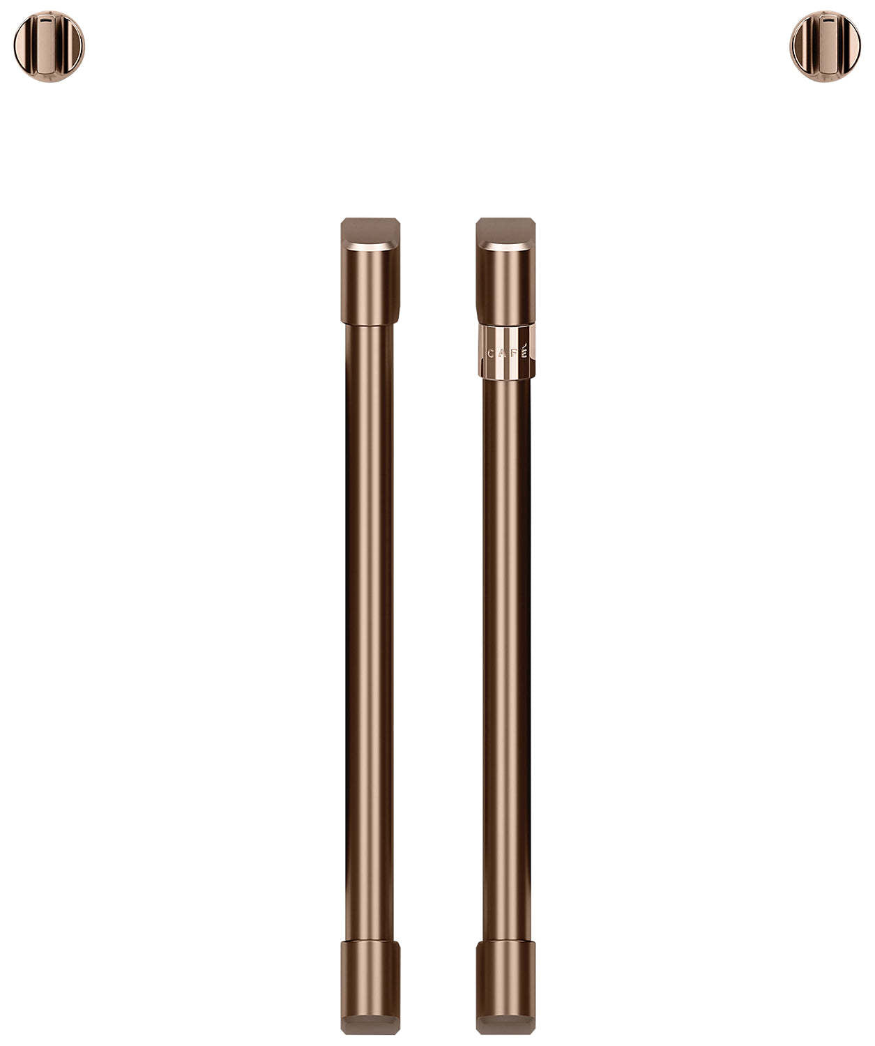 Café French-Door Wall Oven Brushed Copper Knobs and Handles - CXWSFHKPMCU|Poignées et boutons cuivre brossé pour quatre murales à portes françaises Café - CXWSFHKPMCU|CXWSFHCU