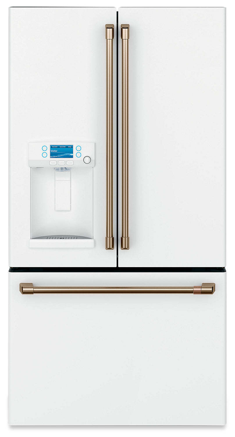 Réfrigérateur Café de 36 po et de 22,2 pi³ à portes françaises - blanc mat - CYE22TP4MW2 | Café 36 22,2 Cu. Fort. Réfrigérateur à portes françaises - Blanc mat - CYE22TP4MW2