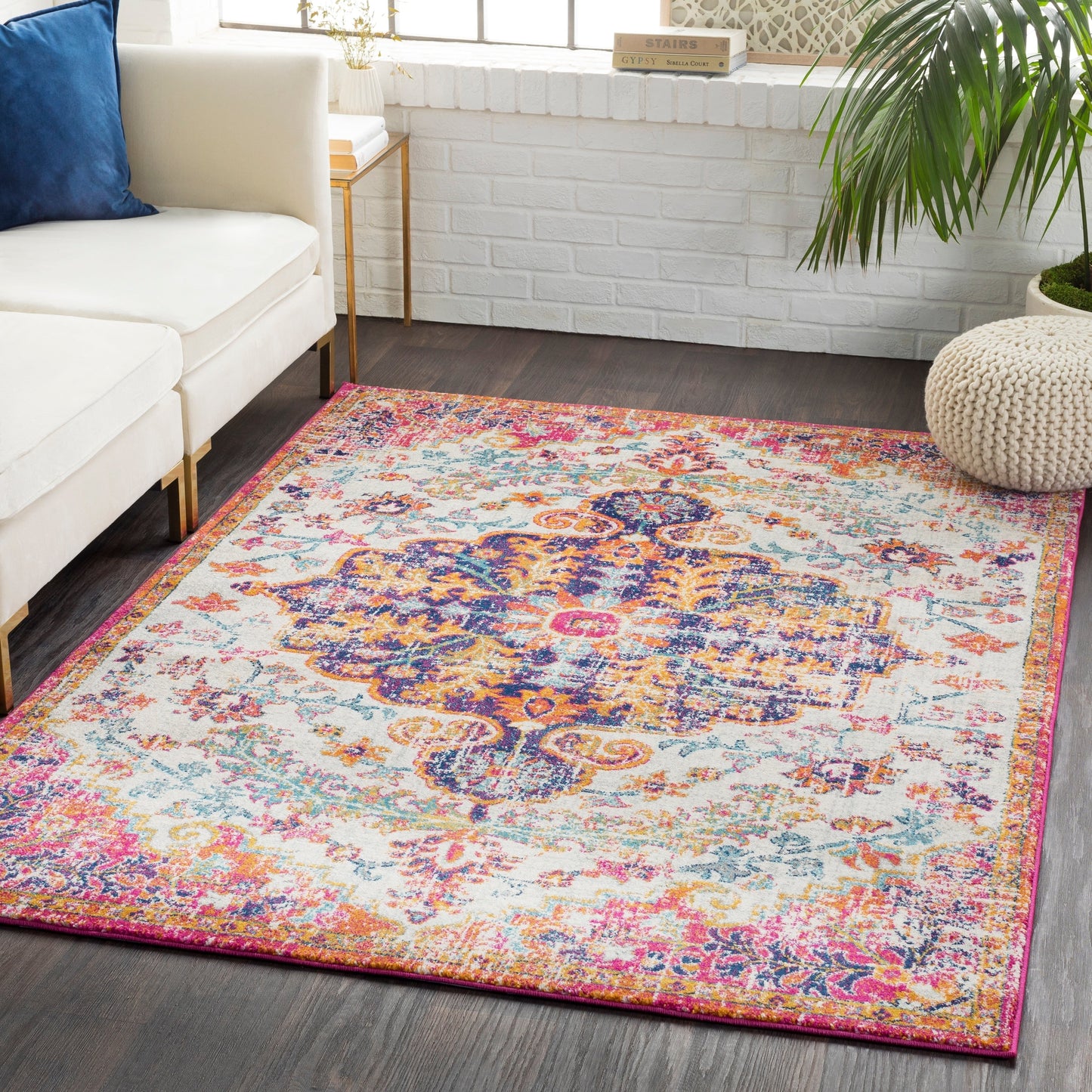 Tapis de sol vintage bohème Caressa de Livabliss