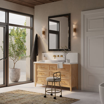 Tabouret de coiffeuse à dossier en X Diana de Carolina Living avec roulettes