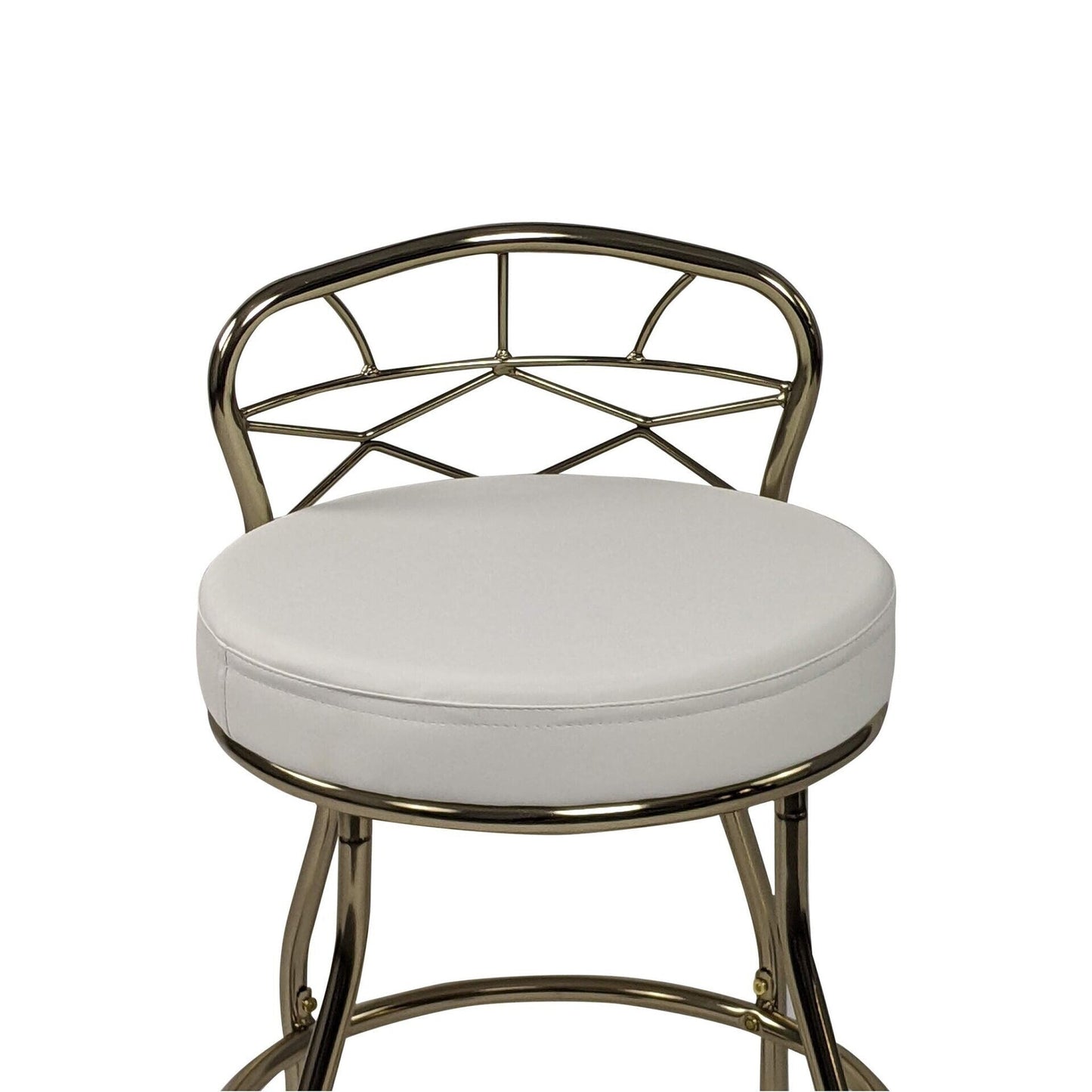 Tabouret de coiffeuse à dossier en X Diana de Carolina Living avec roulettes