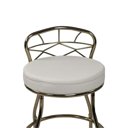 Tabouret de coiffeuse à dossier en X Diana de Carolina Living avec roulettes