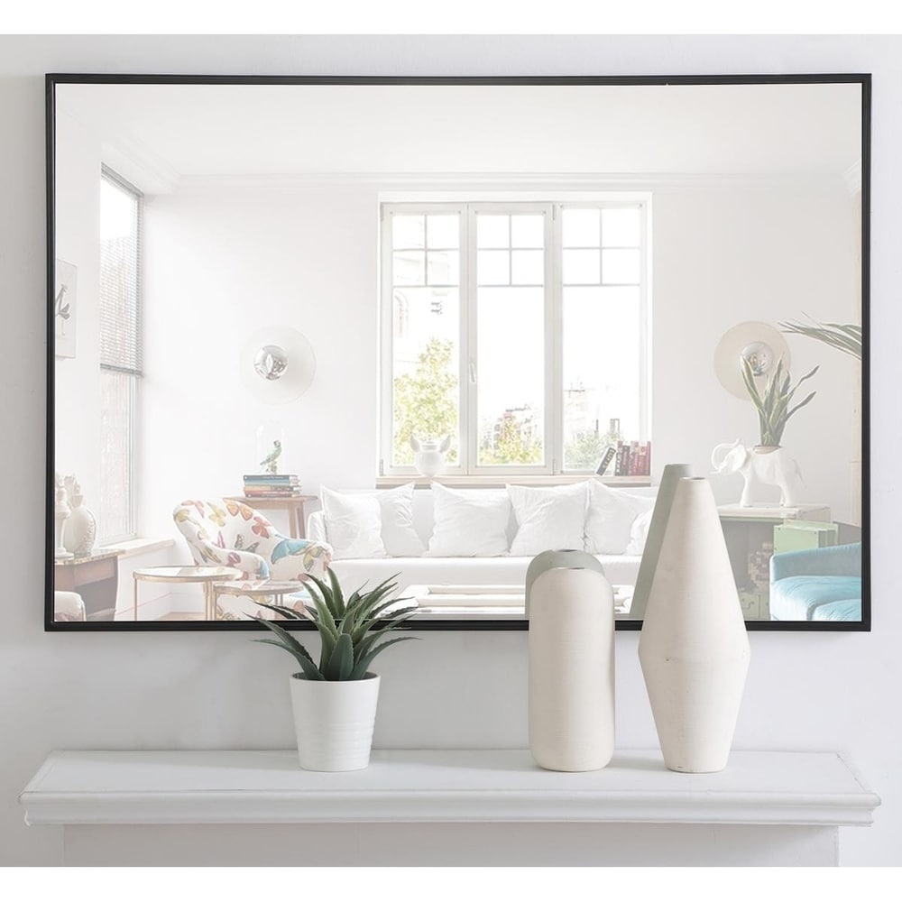 Miroir rectangulaire à cadre métallique Carson Carrington Salsnas