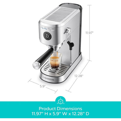 Machine à expresso professionnelle Casabrews 20 bars avec système de mousseur à lait