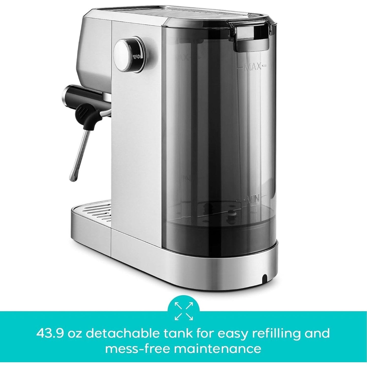 Machine à expresso professionnelle Casabrews 3700E 20 bars avec mousseur à lait - Non disponible