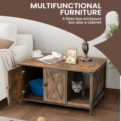 Enclos pour bac à litière pour chat, meuble de salle de bain pour chat en bois dissimulé avec griffoir