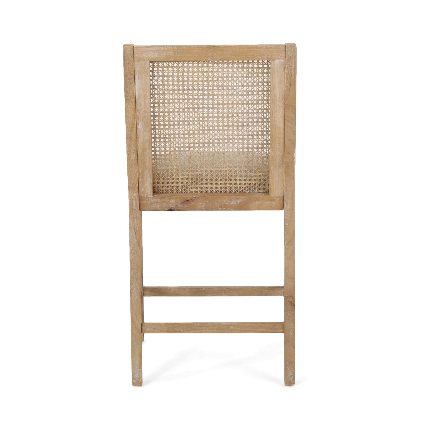 Tabourets de comptoir Christopher Knight Home Cataldo en tissu, bois et rotin, 65 cm (ensemble de 2)
