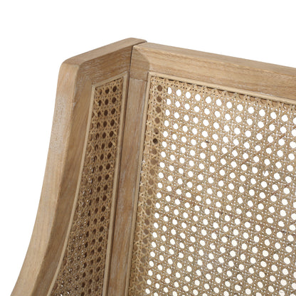 Tabourets de comptoir Christopher Knight Home Cataldo en tissu, bois et rotin, 65 cm (ensemble de 2)