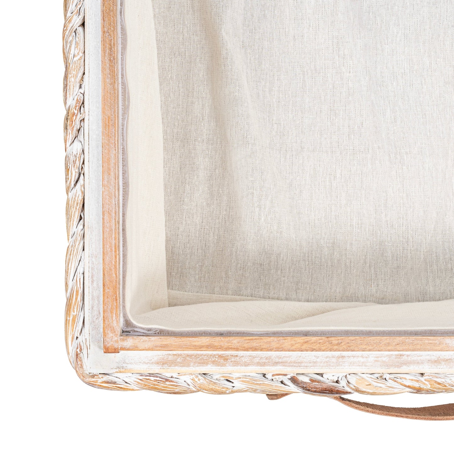 Bac de rangement sous lit en jacinthe/bois avec roulettes et poignées happimess