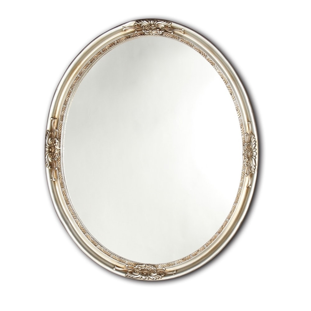 Miroir ovale argenté antique Chloé