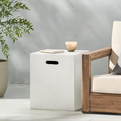 Christopher Knight Home - Table d'appoint pour support de réservoir en béton léger d'extérieur Aidan