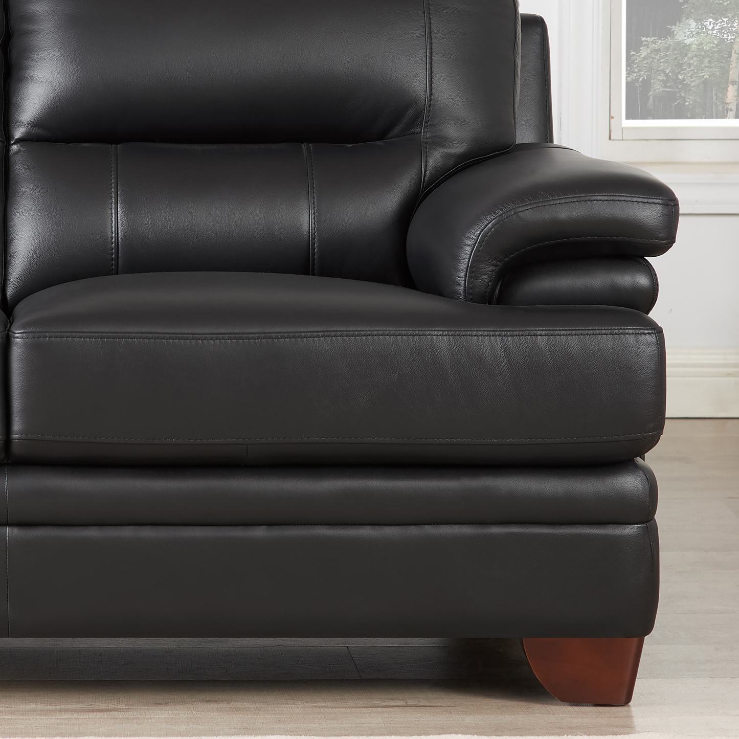 Sofa Luxor de Hydeline en cuir - noir