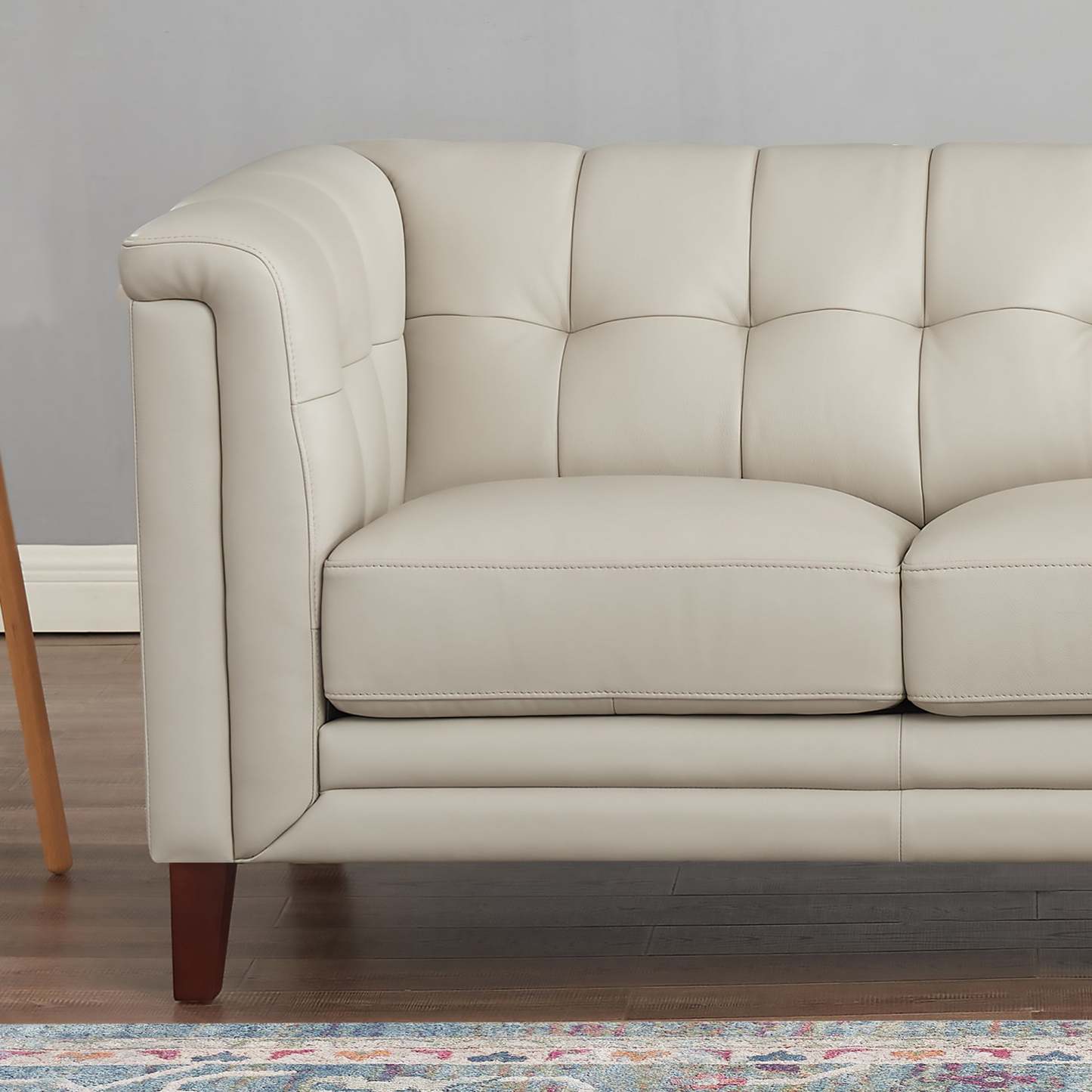 Hydeline Bodie Leather Sofa - Vanilla|Sofa Bodie de Hydeline en cuir - vanille