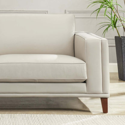 Sofa Lyon de Hydeline en cuir - vanille