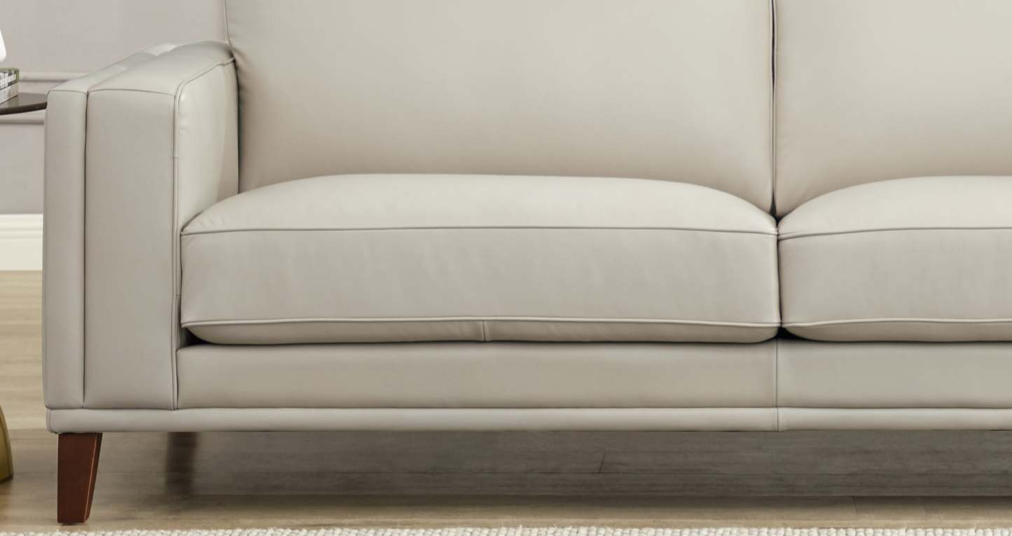 Hydeline Lyon Leather Loveseat - Vanille|Cause Lyon de Hydeline en cuir - vanille