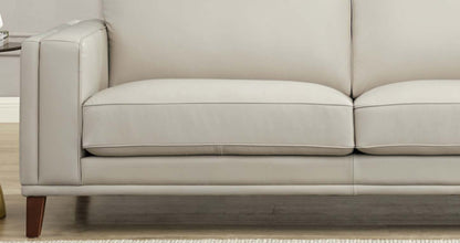 Hydeline Lyon Leather Loveseat - Vanille|Cause Lyon de Hydeline en cuir - vanille