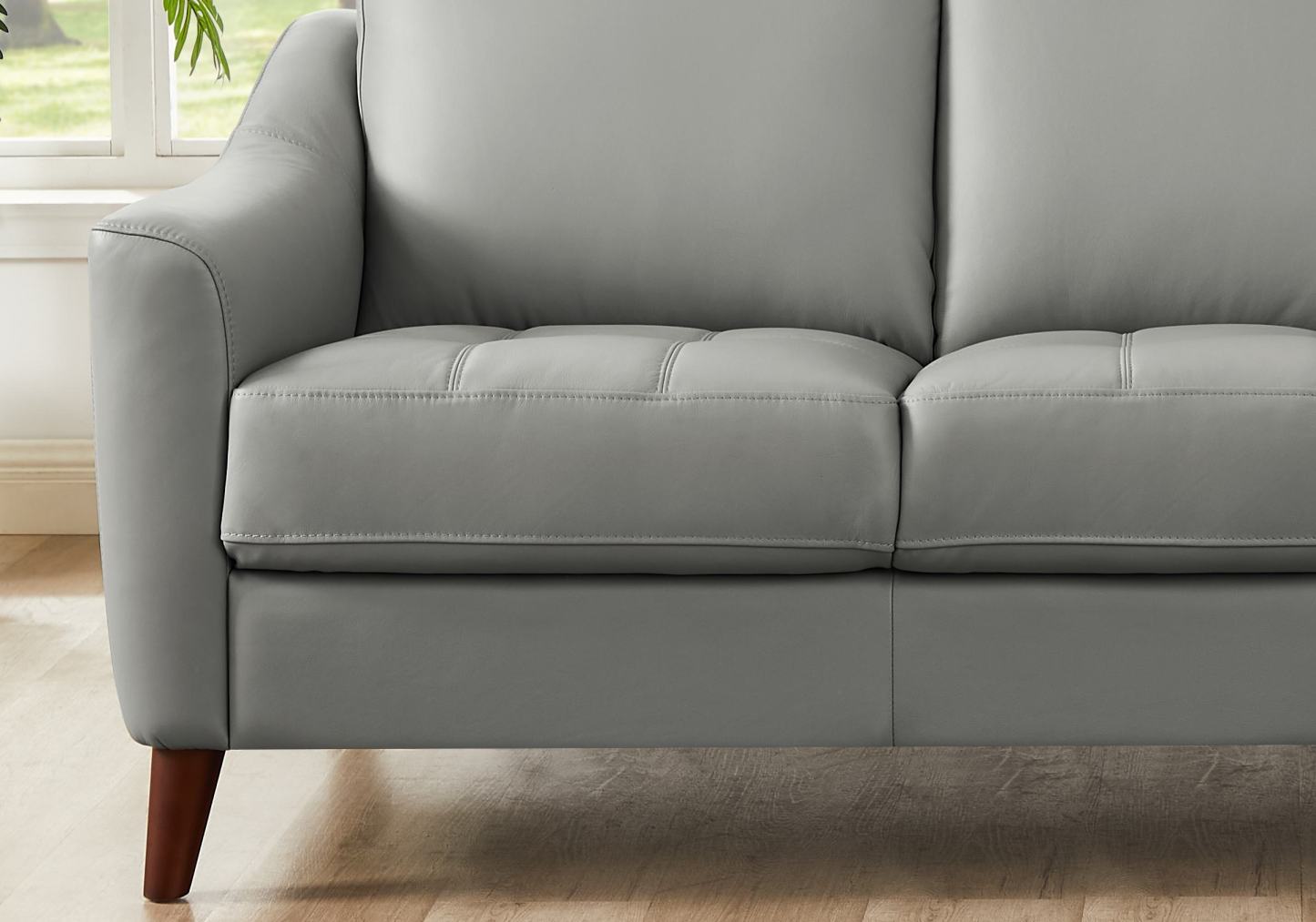 Hydeline Ersa Leather Loveseat - Grey|Cause Ersa en cuir de Hydeline - grise