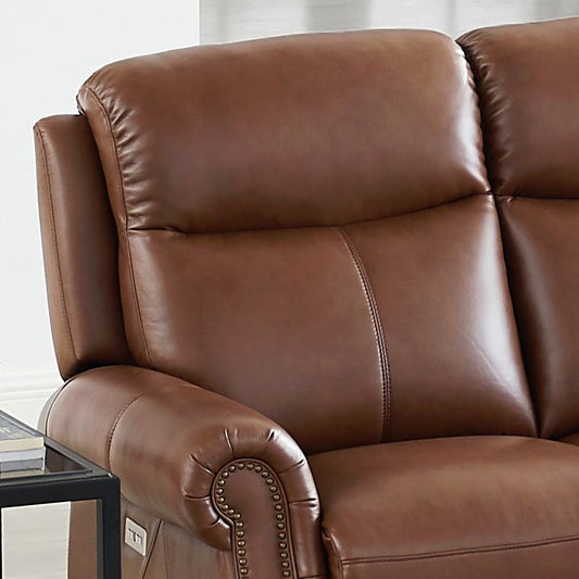 Hydeline Royce Power Reclining Loveseat - Brown|Causeuse à inclinaison électrique Royce de Hydeline - brune