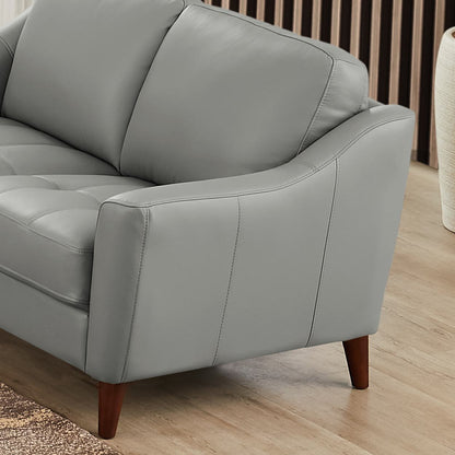 Hydeline Ersa Leather Loveseat - Grey|Cause Ersa en cuir de Hydeline - grise