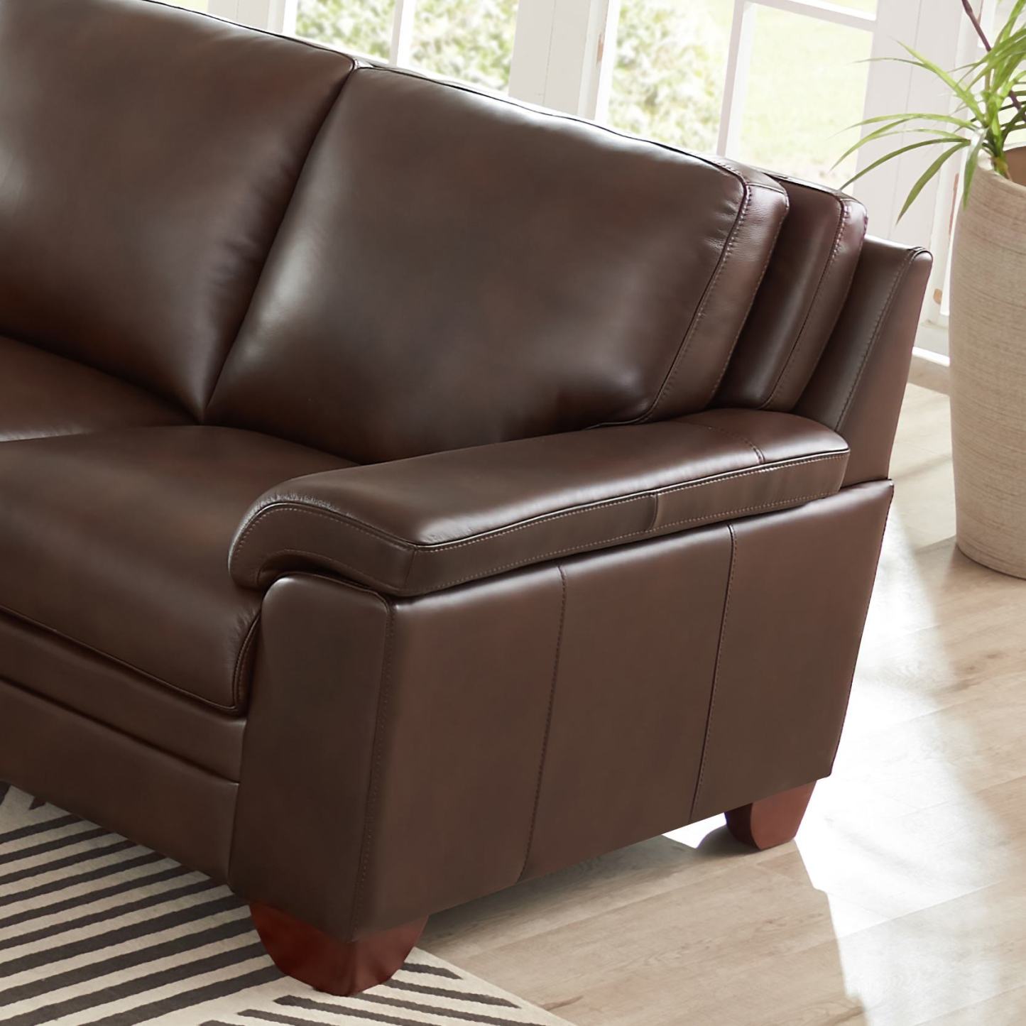 Hydeline Magnum Leather Loveseat - Brown|Cause Magnum de Hydeline en cuir - brune