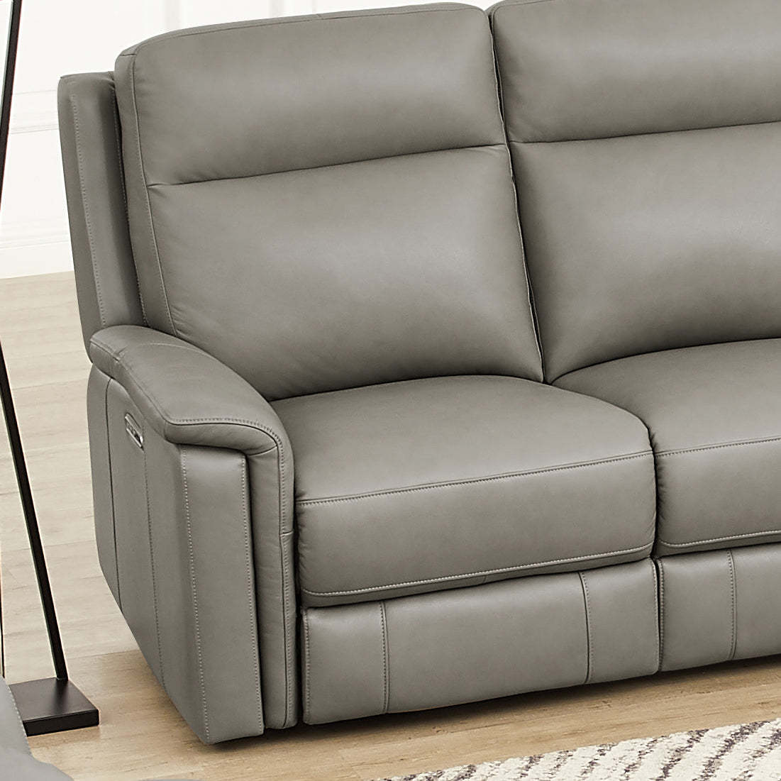 Hydeline Stanfield Power Reclining Loveseat - Grey|Cause à inclinaison électrique Stanfield de Hydeline - grise
