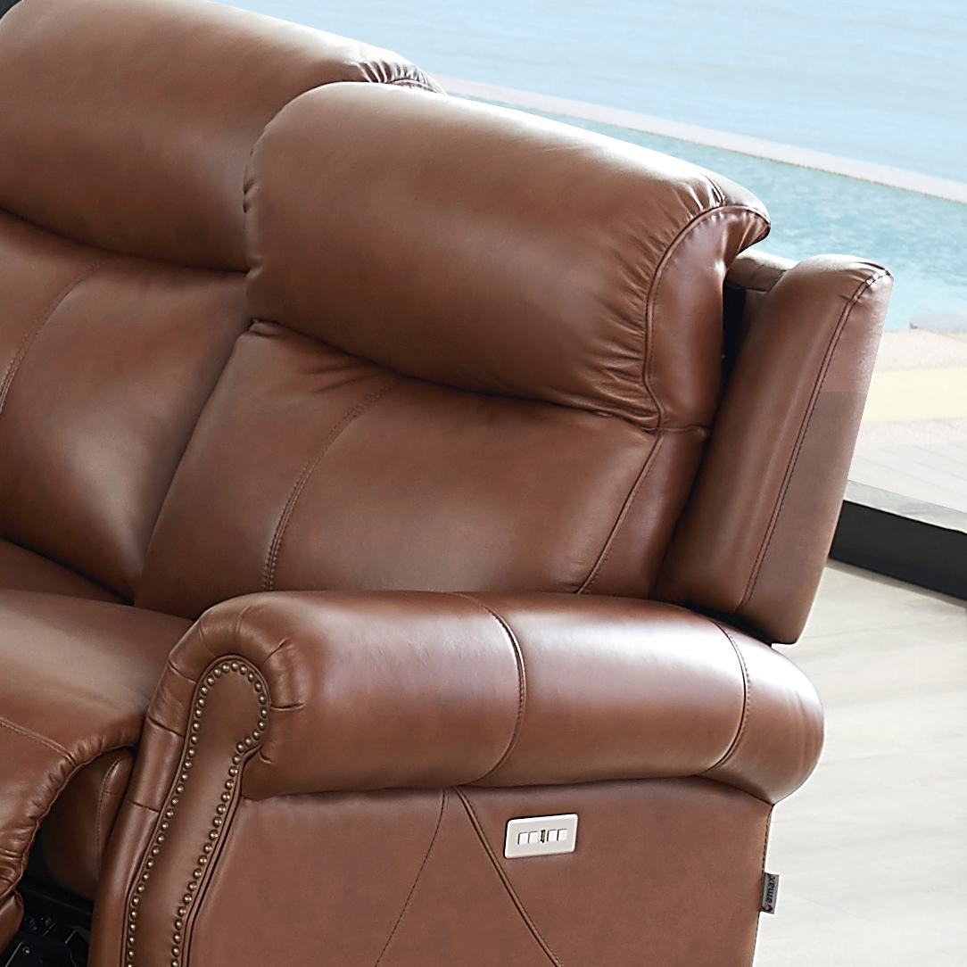 Hydeline Royce Power Reclining Loveseat - Brown|Causeuse à inclinaison électrique Royce de Hydeline - brune