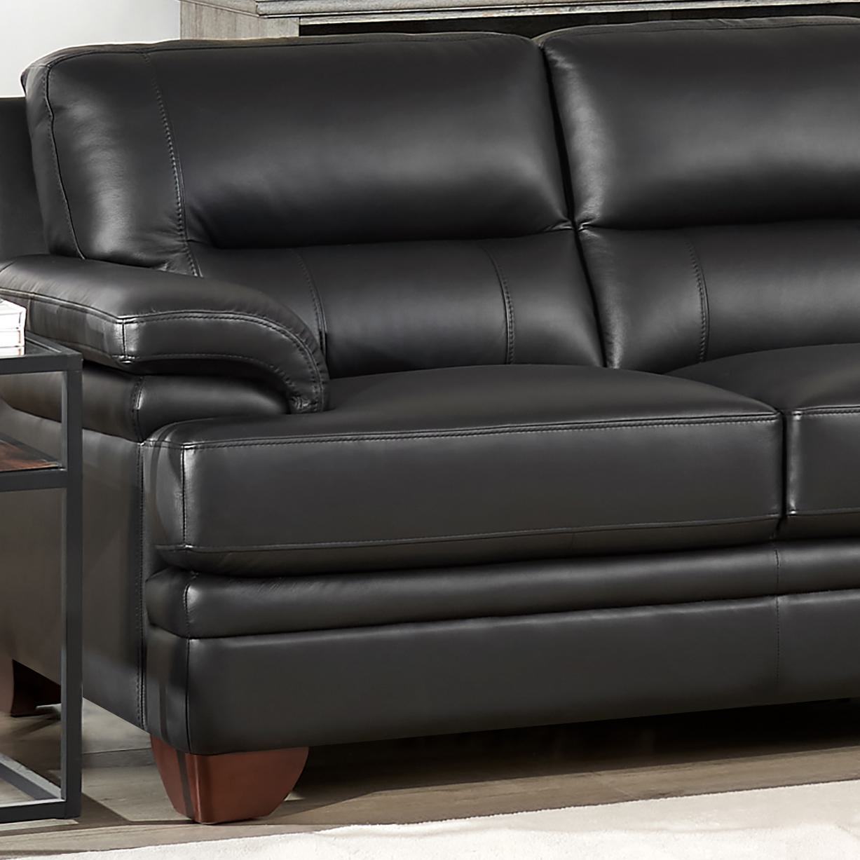 Sofa Luxor de Hydeline en cuir - noir