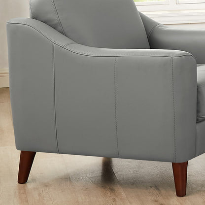 Fauteuil Ersa de Hydeline en cuir - gris