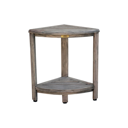 Étagère d'angle de douche en teck CoastalVogue, tabouret de douche pour se raser les jambes, repose-pieds de douche, tabouret de douche en teck, tabouret d'angle de douche
