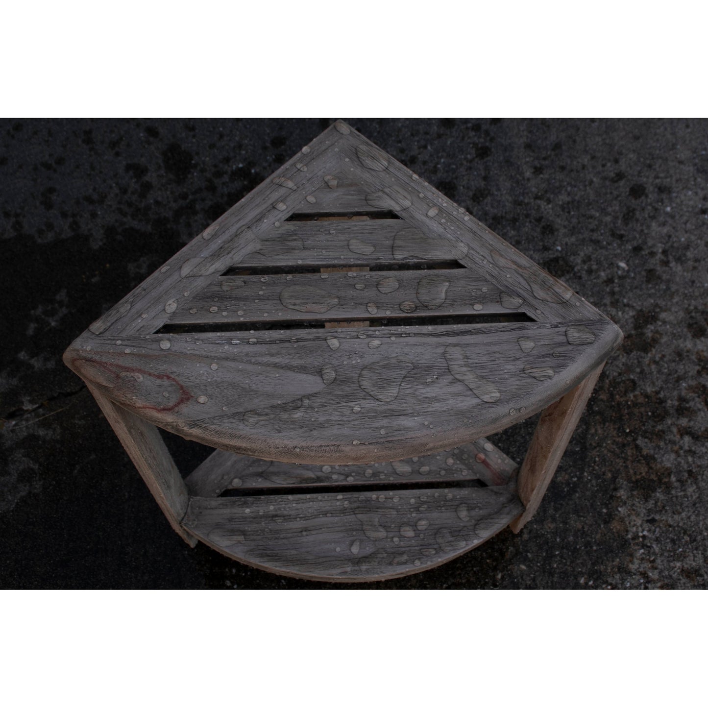 Étagère d'angle de douche en teck CoastalVogue, tabouret de douche pour se raser les jambes, repose-pieds de douche, tabouret de douche en teck, tabouret d'angle de douche