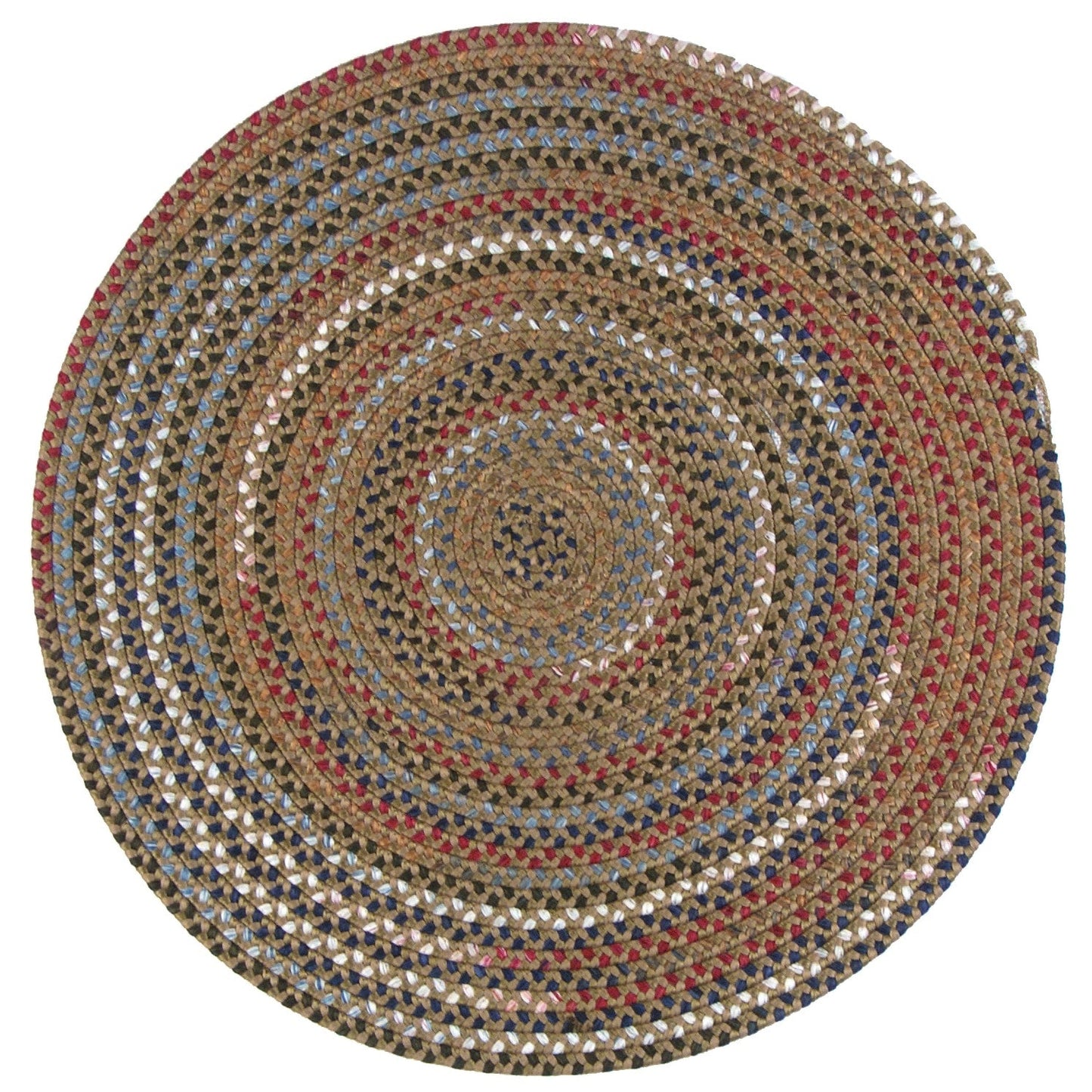 Tapis rond tressé multicolore rustique Wayland de Colonial Mills