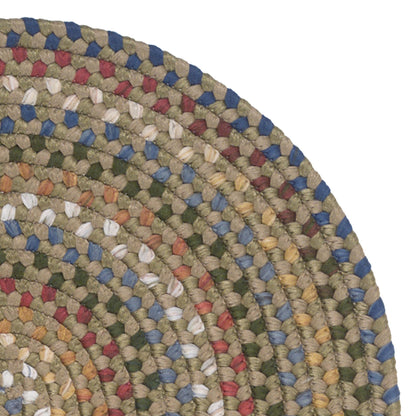 Tapis rond tressé multicolore rustique Wayland de Colonial Mills