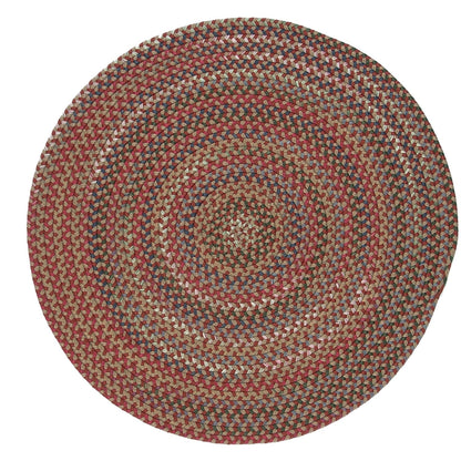 Tapis rond tressé multicolore rustique Wayland de Colonial Mills