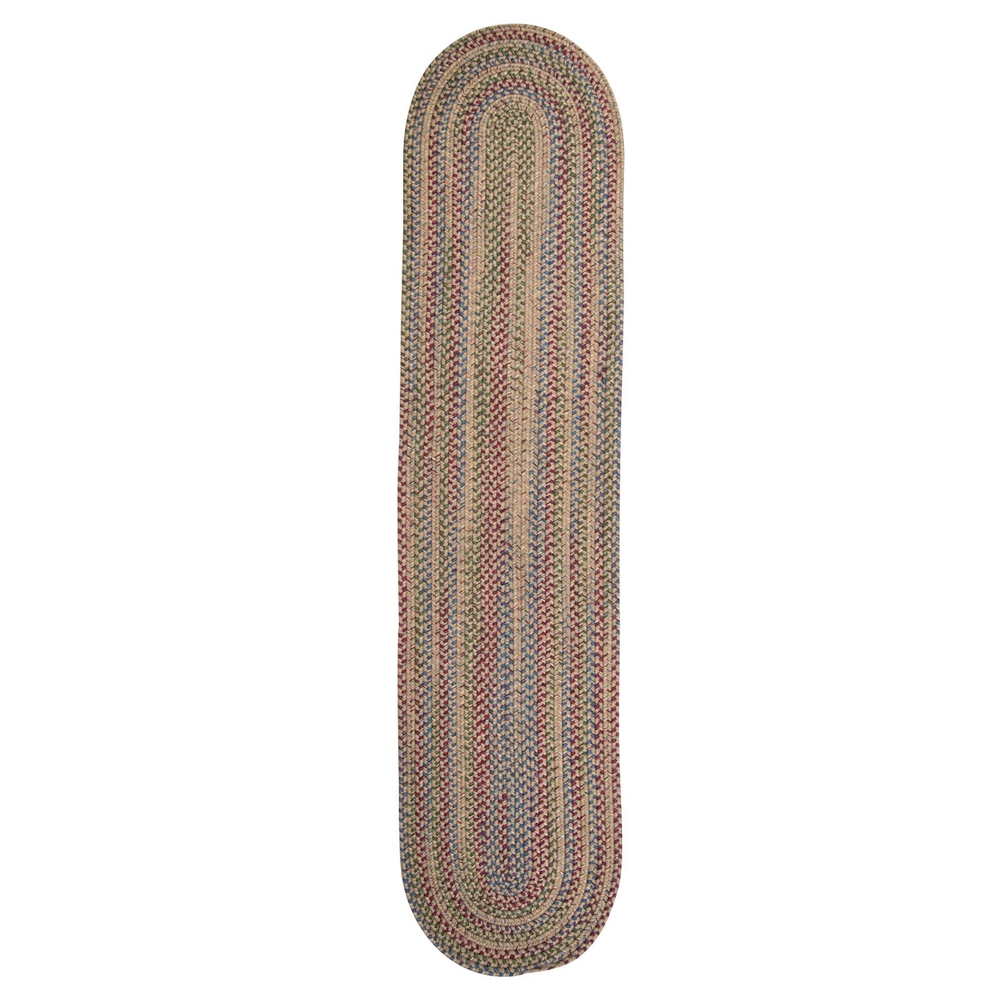 Tapis de couloir tressé rustique multicolore Worley de Colonial Mills, fait main