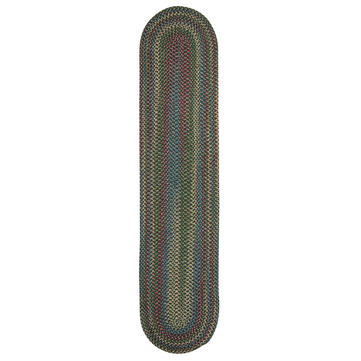 Tapis de couloir tressé rustique multicolore Worley de Colonial Mills, fait main