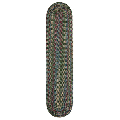 Tapis de couloir tressé rustique multicolore Worley de Colonial Mills, fait main