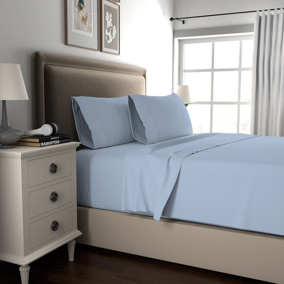 Ensemble de draps Color Sense 800TC en mélange de coton de luxe infroissable