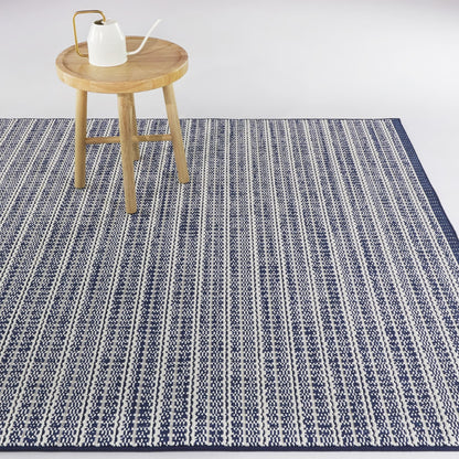 Tapis d'intérieur/extérieur Connell à rayures transitionnelles