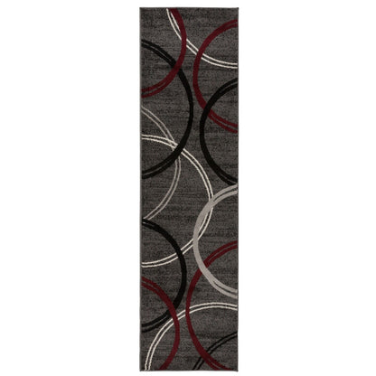 Tapis contemporain à motif de cercles abstraits, collection World Rug Gallery