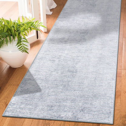 Tapis contemporain à rayures usées lavable en machine