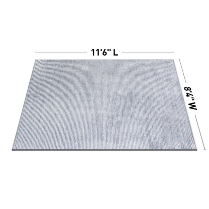 Tapis contemporain à rayures usées lavable en machine