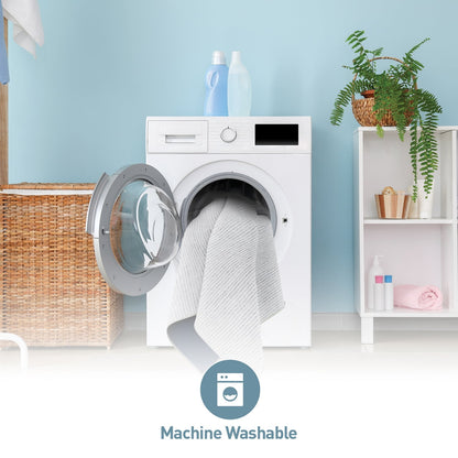 Tapis contemporain à rayures usées lavable en machine