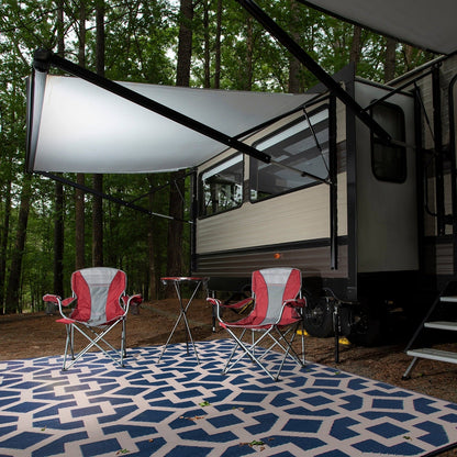 Tapis d'extérieur réversibles en plastique à motifs géométriques contemporains