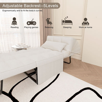 Canapé-lit convertible, fauteuil, pouf pliant, fauteuils inclinables pour salon